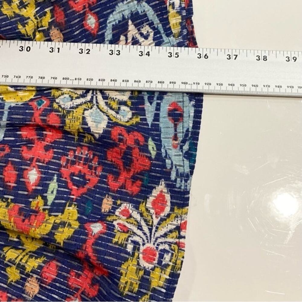 NWOT ANTHROPOLOGIE Skirt M“Edith”Paisley Floral Bow-Tie Ruffle Pull-Up Pocket - Picture 9 of 9